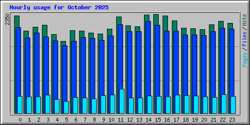 Hourly usage for October 2025